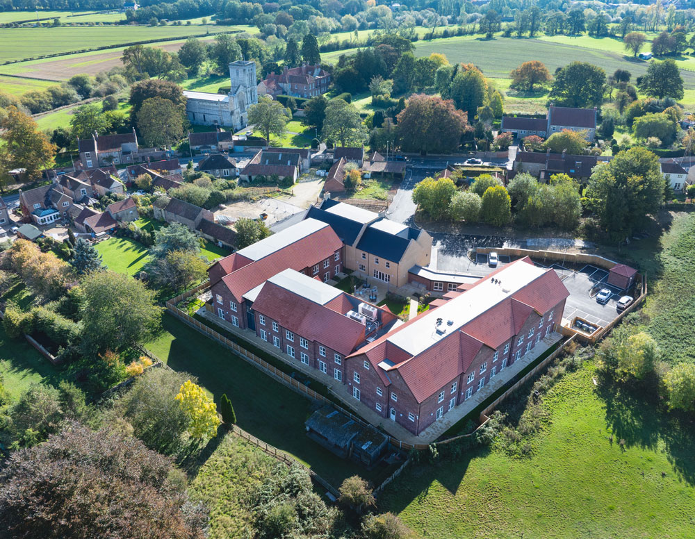 aerial view of a care home