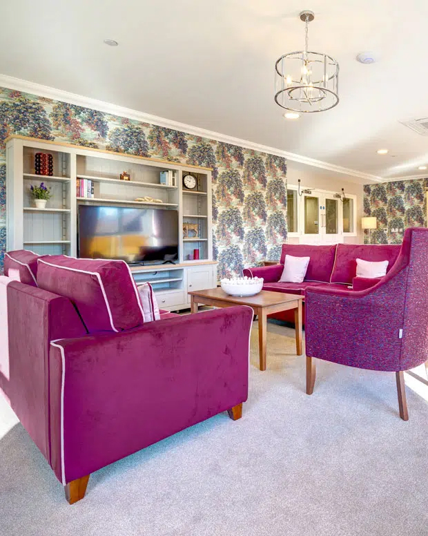 Cozy chairs, inside award winning York Pacy & Wheatley Care Home